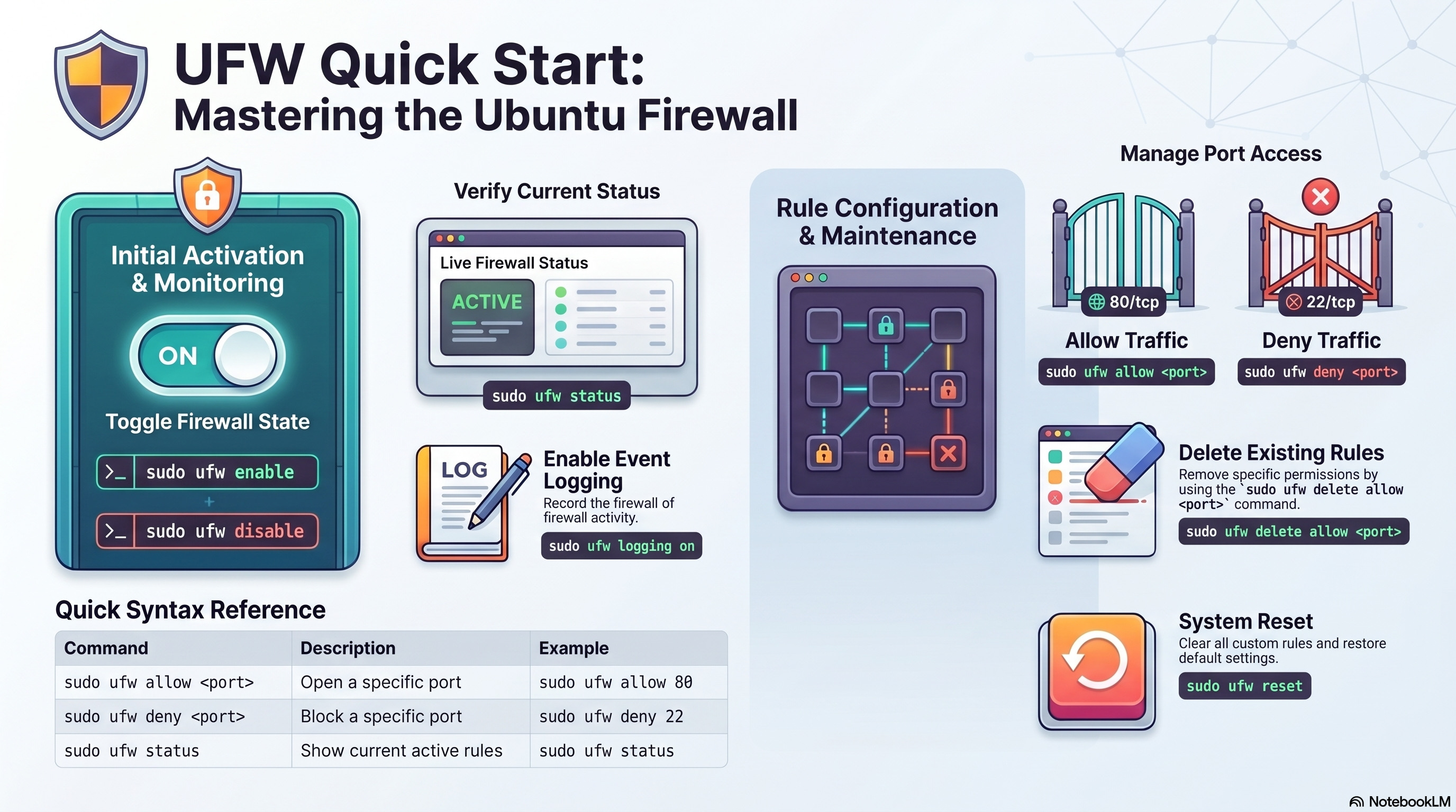 UFW Quick Start infographic